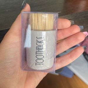 Brand new Rae Dunn toothpicks holder